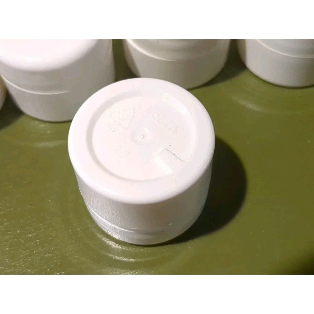 Lot 24 White Lip Balm Empty Containers + Sealing 0.25 oz For Craft Homemade
